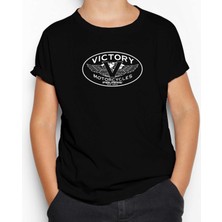Victory Motorcycles Polaris Logo Siyah Çocuk Tişört