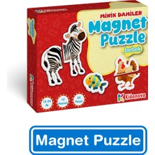 Minik Dahiler: Cırt Cırtlı Etkinlik Kitabı 2-4 Yaş + Magnet Puzzle Sevimli Hayvanlar Seti