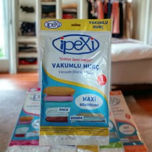 Mediterian Şeffaf Maxi Vakumlu Hurç, 80x110 cm, Hafif ve Pratik Saklama Çözümü