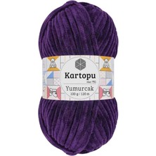 K.artopu Yumurcak Kadife El Örgü İpi Koyu Mor K724