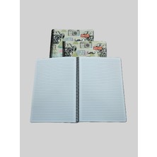 A4 80 Yaprak Pp Kapak Spiralli Çizgili Okul Defteri 3'lü