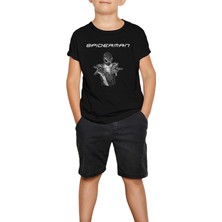 Spiderman Amazing Sketched Siyah Çocuk Tişört