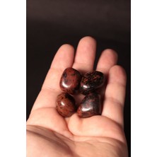 Sertifikalı Kahverengi Obsidyen Tambur Kütle Doğal Taş