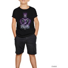 Black Panther Wakanda Forever Power Siyah Çocuk Tişört