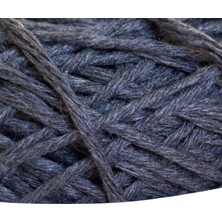 Ece Örgü Tasarım Atölyesi Denim Mavi (Mat), Büklümlü Tek Kat, %100 Koton El Örgü İpi (200 Gr.)