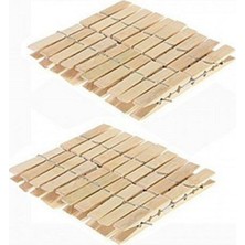 Mediterian Renkli Ahşap Mandal 20'li Paket, Dekoratif ve Çok Amaçlı Kullanım