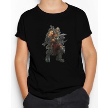 Diablo Iıı Ruhların Reaper'ı Barbar Blizzard Entertainment Siyah Çocuk Tişört