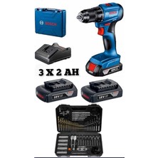 Bosch Professional Gsb 185-LI 3 x 2.0AH Üç Akülü Darbeli Matkap - 06019K3100 + Bosch V-Line Matkap & Vidalama Karışık Aksesuar Seti 103 Parça - 2607017367