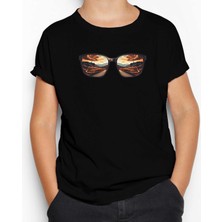 Highway Reflection Siyah Çocuk Tişört