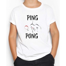 Ping Pong Actor Design Beyaz Çocuk Tişört