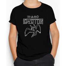 LED Zeppelin Zoso Icarus Siyah Çocuk Tişört