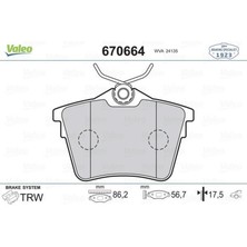 Arka Fren Balatasi Peugeot P407 1.6 Hdi 1.8-2.0 04 607 00 Citroen C5 08 Dpmah