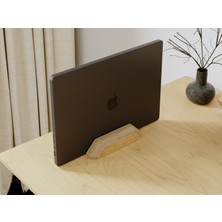 Doğal Ahşap Dikey Laptop Tutucu