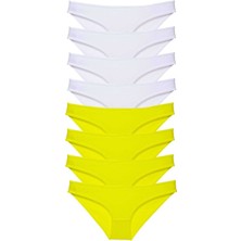 Royaleks 8 Adet Süper Eko Set Likralı Kadın Slip Külot Sarı Beyaz