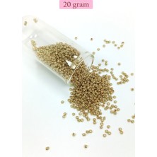 Royaleks Dökme Cam Kum Boncuk (11/0) 2 mm - 20 Gram -  Altın - BNC024