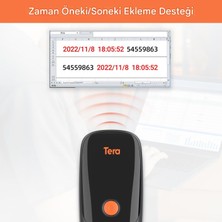 Tera 1300 Kablosuz 1d 2d Qr Barkod Okuyucu | Mini Taşınabilir 3in1 (Bluetooth, 2.4g, Usb) | Cep Tipi El Tarayıcı | Zaman Damgalı