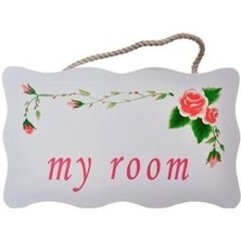 Nexora Buffer® Decotown My Room Benim Odam Dekoratif Çiçek Desenli Kapı Askısı