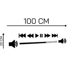 Siyah Ahşap Müzik Bar Duvar Dekoru - Salon Oturma Yatak Odası Için 100 x 20  cm  Mdf Tablo
