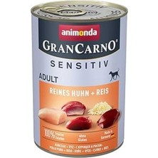 Animonda Gran Carno Sensitive Tavuk Etli ve Pirinçli Yetişkin Köpek Konservesi 400 gr
