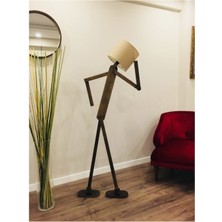 Mediterian Şık modern köşe lambası, akıllı tasarım ve yumuşak kumaş detaylarıyla evinize zarafet