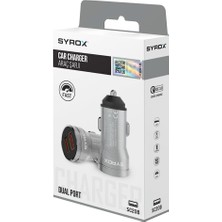 Çift USB Giriş Metal Araç Oto Çakmaklık Hızlı Şarj Başlık 3.1A (5064)