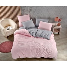 Çizgili Saten Çift Kişilik Nevresim Takımı