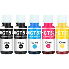 HP GT51XL-GT52XL Muadil Deskjet Gt 5800 Hp Deskjet Gt 5810 Hp Deskjet Gt 5820 4 Renk Set