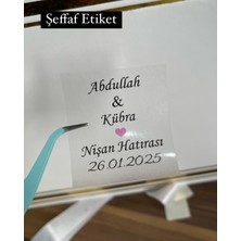 Şeffaf Etiket  4x5 cm 42  Adet Söz,kına,nişan,düğün - Arletikettasarım