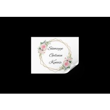 Gelin Kınası Etiketi Kare 4x4 cm 54 Adet - Arletikettasarım