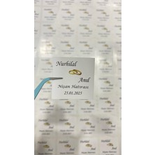 Söz, Kına, Nişan Çikolata Etiketi Yüzüklü 3,5x3,5 cm 70 Adet - Arletikettasarım