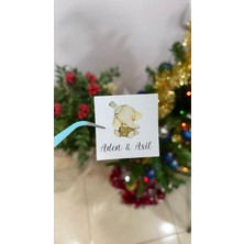 Yenidoğan Çikolata Etiketi 3,5x3,5 cm 70 Adet Kişiye Özel - Arletikettasarım