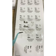 Kadınlar Günü 8 Mart Şeffaf Etiket 4x5 cm 42 Adet - Arletikettasarım