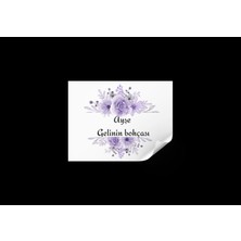 Gelin Bohçası Kutu Etiketi A4 Sayfa 10  Adet - Arletikettasarım