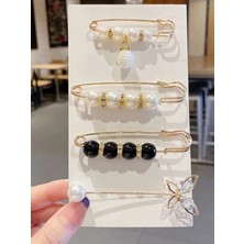 4'lü Set Pantolon Beli Daraltma Aparatı, Gold Renk,, Bel Daraltma Iğnesi, Iğne, Kemer