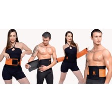 Unisex Termal Sauna Kemer Zayıflatan Kemeri Yağ Bel Göbek Incelme Terleme Korsesi Neopren Turuncu