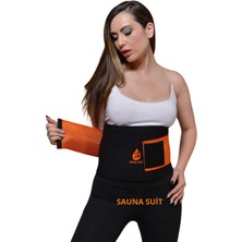 Unisex Termal Sauna Kemer Zayıflatan Kemeri Yağ Bel Göbek Incelme Terleme Korsesi Neopren Turuncu