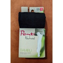 Siyah Natural Bambu Külotlu Çorap