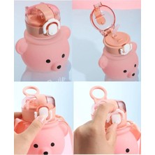 Bal Store 800 ml Smile Ayıcık Model Su Matarası Su Şişesi Suluk Bpa İçermez Suluk Çocuk Okul Su Şişesi Ayıcıklı Matara