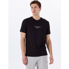 Only & Sons O Yaka Baskılı Siyah Erkek T-Shirt Onsvısta Reg Ss Tee