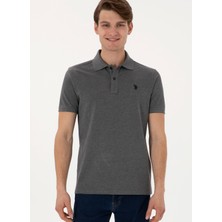 U.s. Polo Assn. Antrasit Melanj Erkek Polo T-Shirt GTP04
