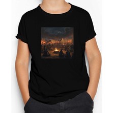 Military Camp Banquet After Victory Siyah Çocuk Tişört