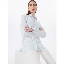 Mavi Kadın Yıkamalı %100 Liyosel Denim Gömlek M5SL-GML1291