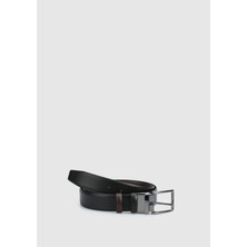 ProvoQ Siyah  Provoq 25 Çift Taraflı Deri Kemer