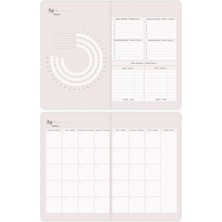 Matt Notebook Premium Edition A5 15X21 cm Keten Baskılı Süresiz Planlayıcı Ajanda Bloom Ride