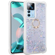 Spia Xiaomi Mi 12T Pro Kılıf Gümüş Liss Sulu Simli Silikon Kapak Orijinal Esnek Ince Geliştirilmiş Dayanıklı Darbe Karşıtı Koruyucu Yeni Nesil Tasarım (Xiaomi Mi 12T Pro, Gümüş)