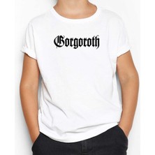 Gorgoroth Text Logo Beyaz Çocuk Tişört