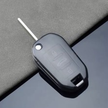 Peugeot 2008 Şeffaf-Füme Sustalı Anahtar Kılıfı