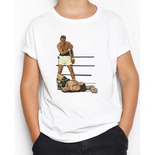 Muhammed Ali Winning Fighter Beyaz Çocuk Tişört