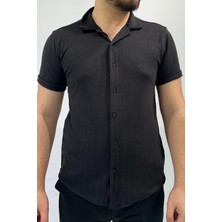 Siyah Oversize Erkek Gömlek
