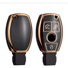 Mercedes W463 G Serisi Siyah-Gold Anahtar Kılıfı